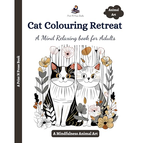 Adult Coloring Book Stress Relieving Cats