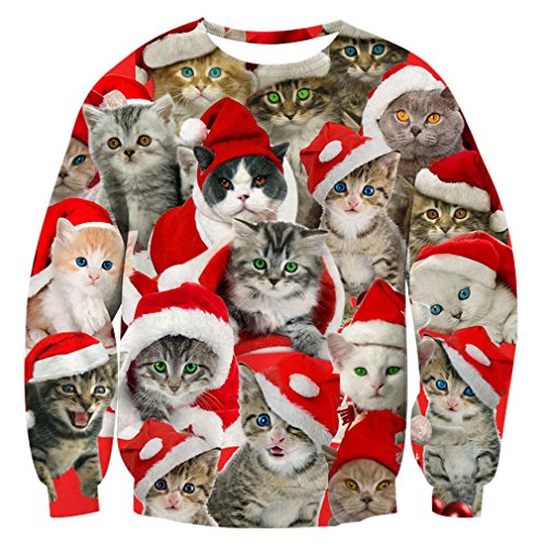 Christmas Cat Sweater Women'S