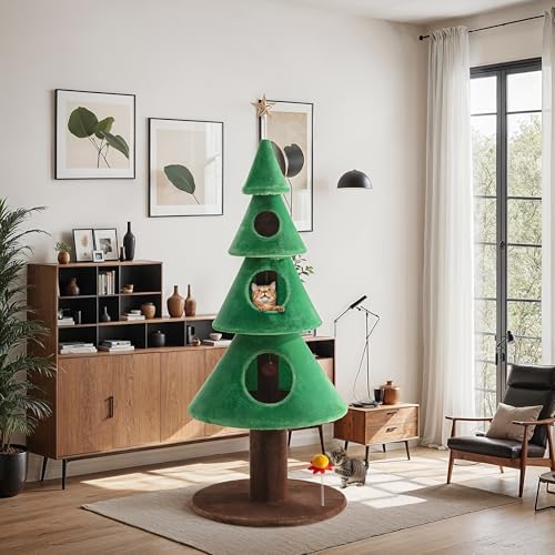 Christmas Tree Cat Tower