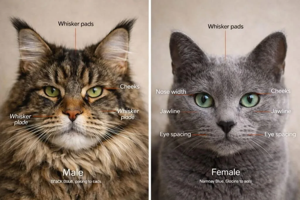 cat facial sexual dimorphism